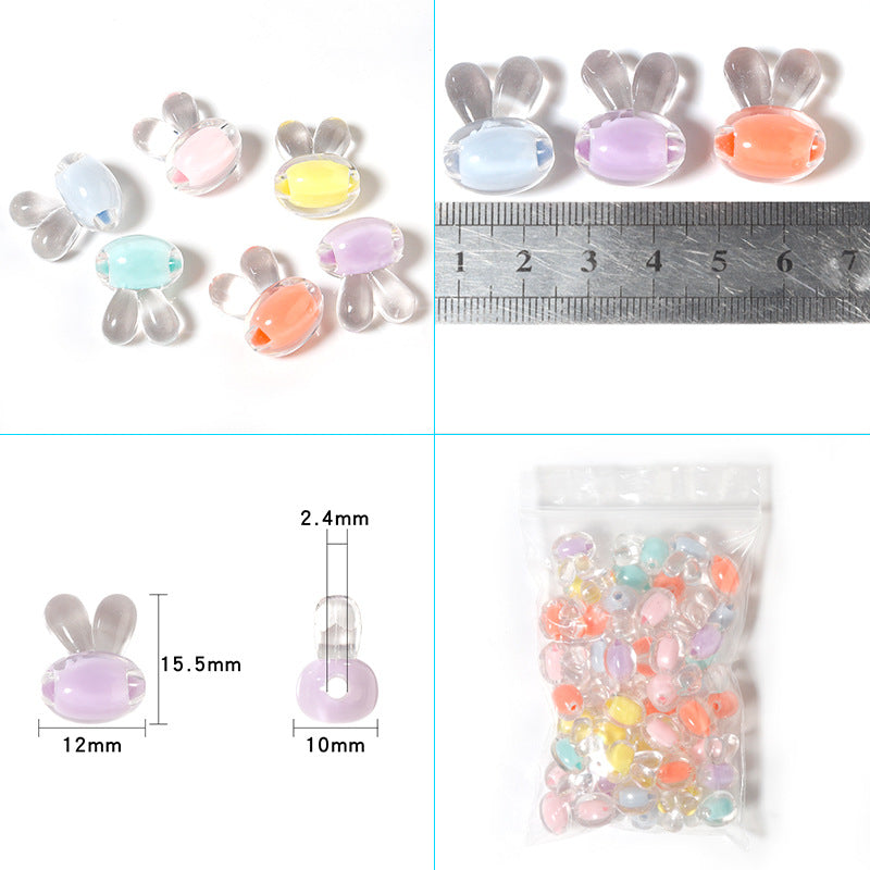 Wholesale 50PCS/Pack Acrylic Light Color Beads
